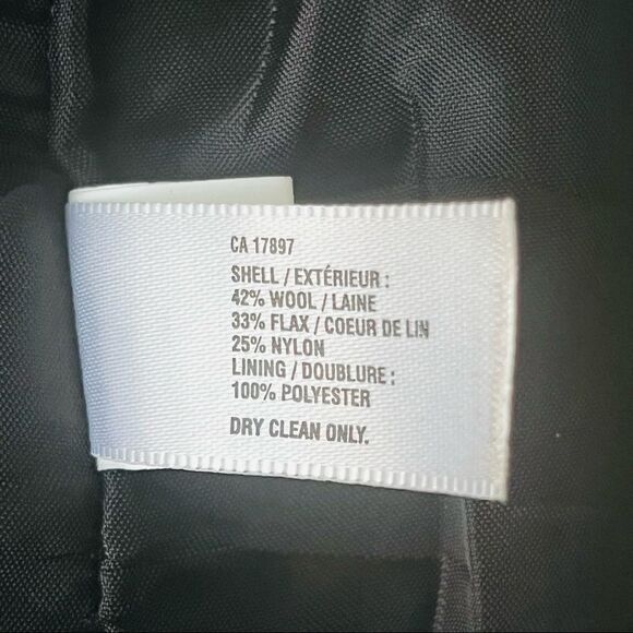 Gap wool mini skirt lined black and white checkered zipper closure size 4 - Picture 6 of 7